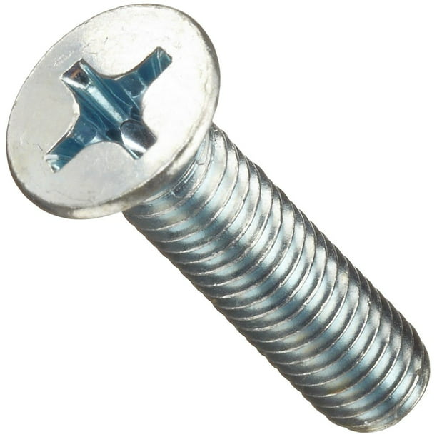 Meets DIN 965 Zinc Plated Finish 20mm Length Flat Head Steel Machine Screw Fully Threaded M8-1.25 Metric Coarse Threads Pack of 50 Phillips Drive 